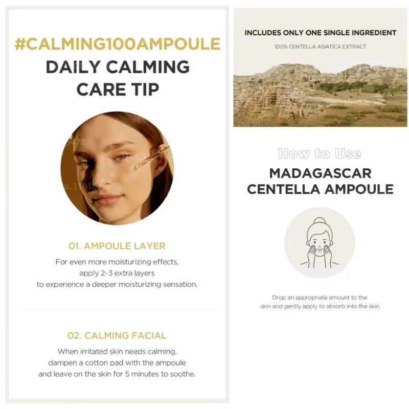 Skin1004 Madagascar Centella Asiatica 100Ml Moisturizing Brightening Face Essence Skin Care Shrink Pore Korean Cosmetics