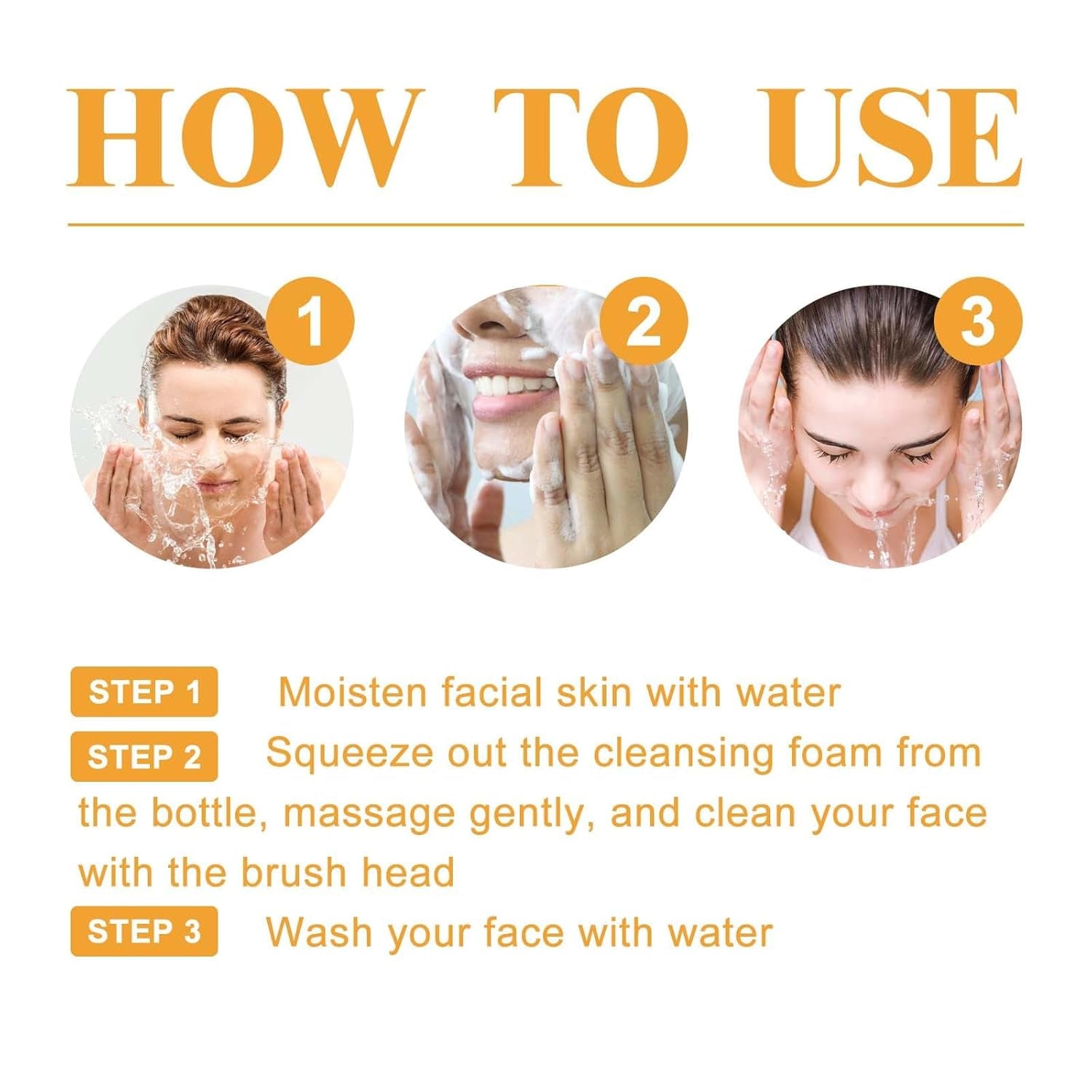 Turmeric Facial Cleanser, Turmeric Foaming Facial Cleanser + Tumeric 𝐇y𝐚lu𝐫o𝐧ic Acid Serum, Face Skincare Deep Cleaning Moisturizing for All Skin (2,Combo)