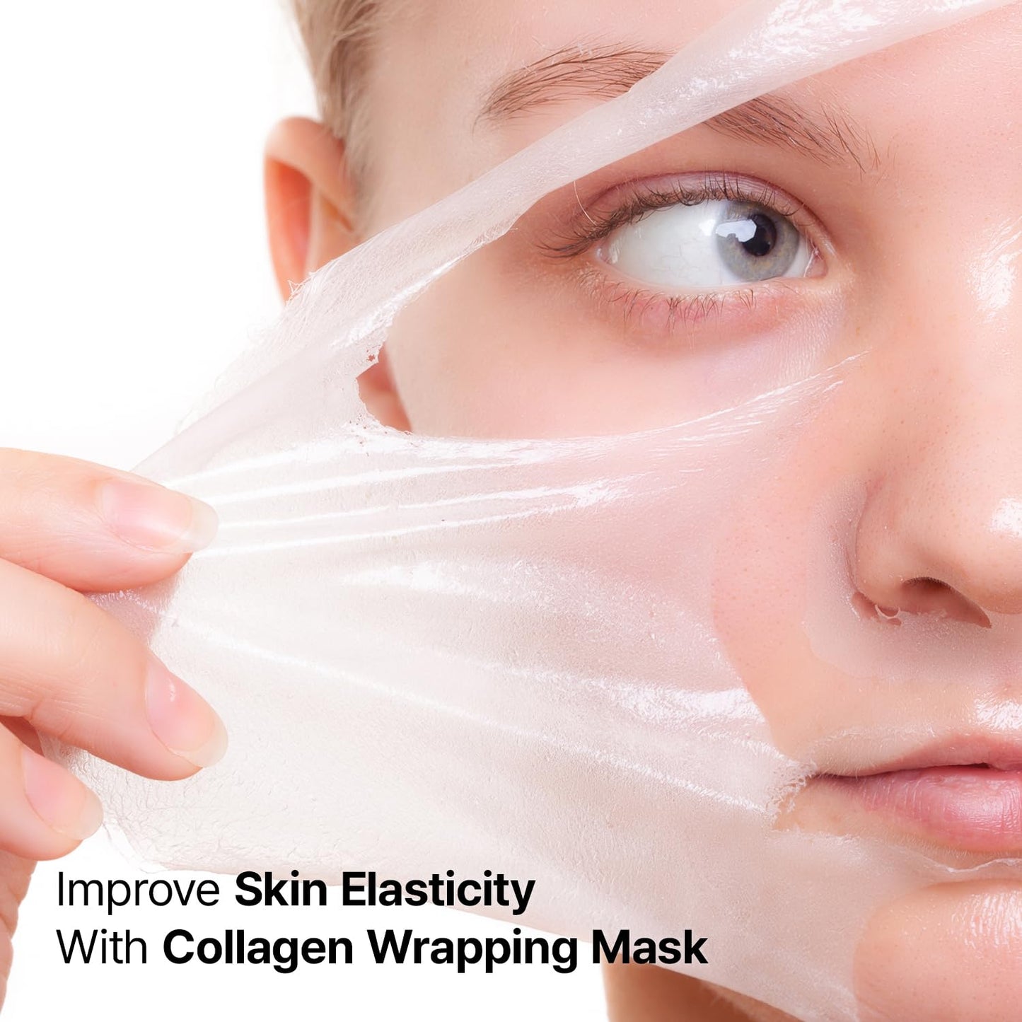 Slow and Aging Collagen Wrap Mask, Peel-Off Facial Mask, Pore Tightening, for Glowy Skin, 2.70 Fl Oz