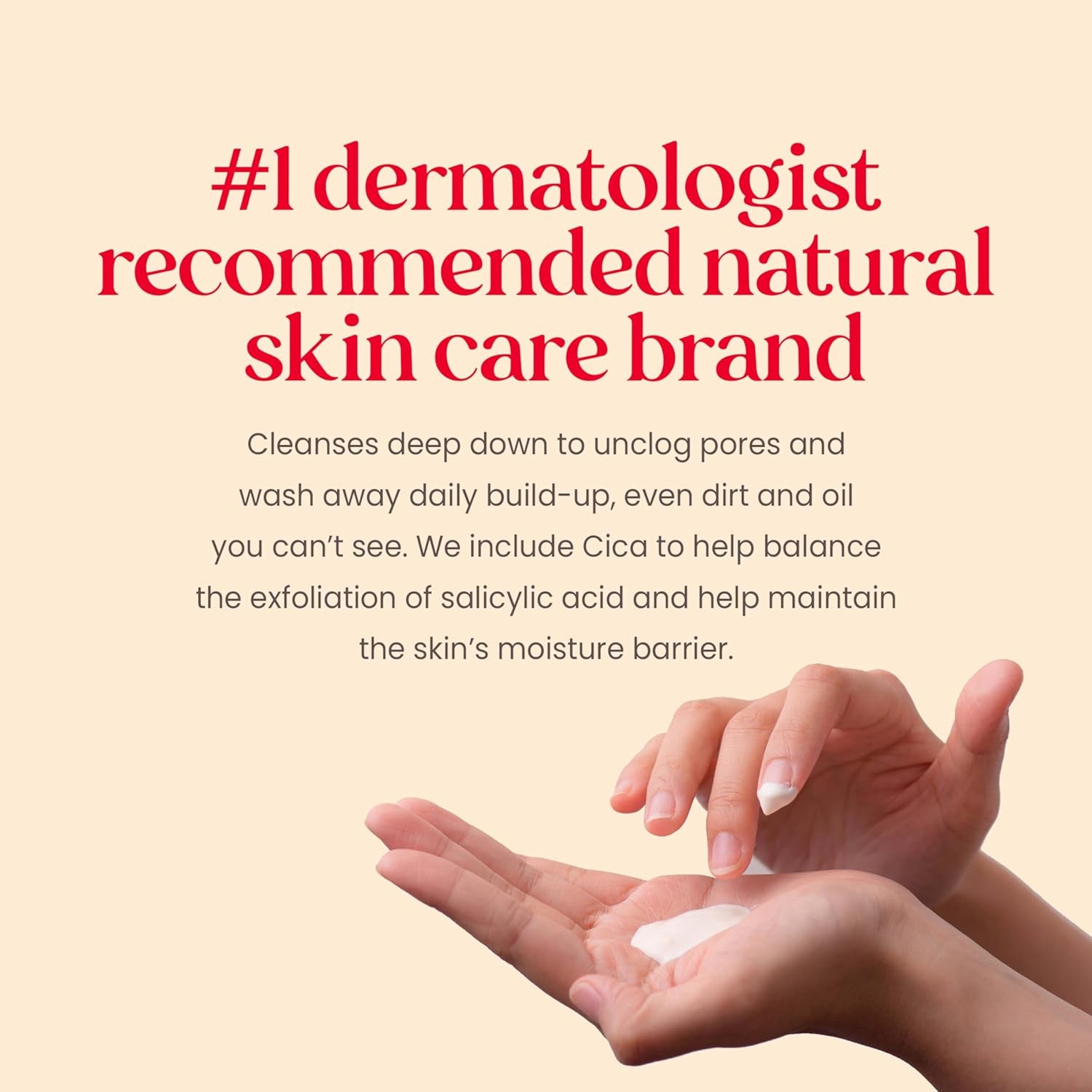 Burt’S Bees Clear and Balanced Deep Cleansing Acne Scrub, Salicylic Acid Acne Treatment with Cica, Facial Cream Exfoliator Helps Unclog Pores and Reduce Acne, 4 Oz