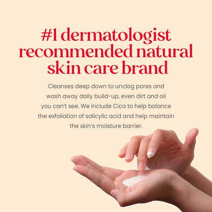 Burt’S Bees Clear and Balanced Deep Cleansing Acne Scrub, Salicylic Acid Acne Treatment with Cica, Facial Cream Exfoliator Helps Unclog Pores and Reduce Acne, 4 Oz