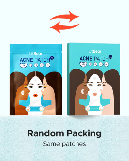 Acne Patches Large, Hydrocolloid Pimple Patches for Large Breakouts, Zit and Blemish, Large Acne Patches for Face, Chin, Back and Body with Tea Tree Oil