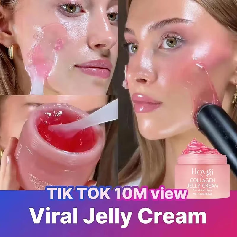 100G Collagen Jelly Cream Anti-Ageing Face Care Anti-Wrinkle Hydrates Softens Skin Collagen Long-Lasting Moisture Tightens Skin
