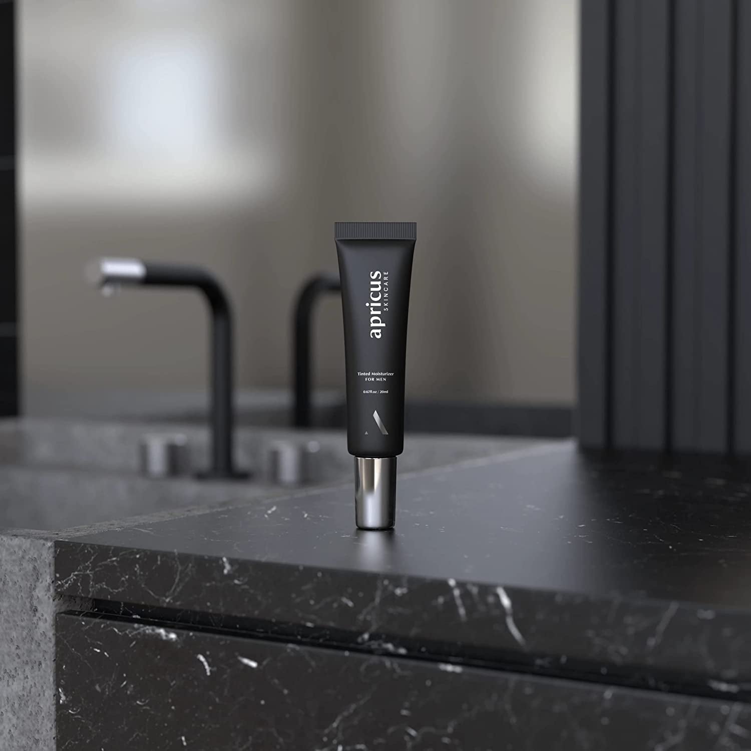 Tinted Moisturizer for Men by Apricus Skincare | Face Moisturizer anti Aging and Anti-Redness | Dark Spot Concealer Cream and Redness Corrector | Matte Acne Face Moisturizer, 0.67 Oz, (Light)