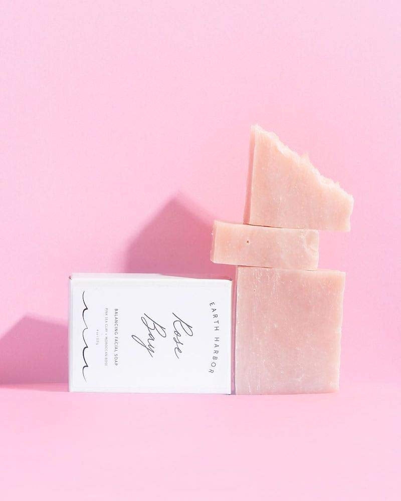 | ROSE BAY Balancing Facial Soap | Gentle & Sensitive | Australian Pink Clay | Synthetic-Free + Zero-Waste