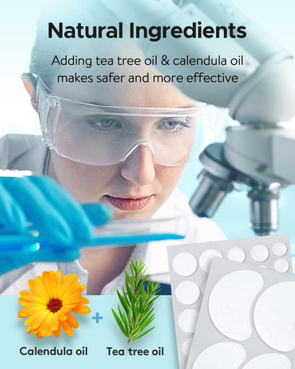 Acne Patches Large, Hydrocolloid Pimple Patches for Large Breakouts, Zit and Blemish, Large Acne Patches for Face, Chin, Back and Body with Tea Tree Oil