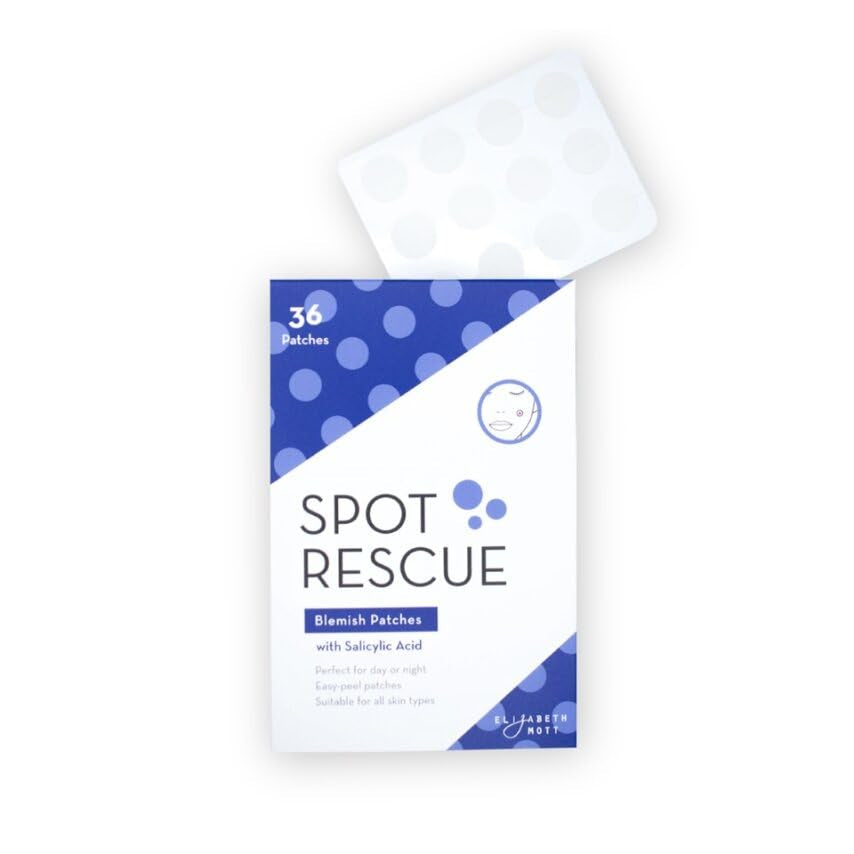 Spot Rescue Blemish Patches with Salicylic Acid & Teatree– Hydrocolloid Spot Stickers for Zits & Blemishes, Transparent for Day & Night, Vegan & Cruelty-Free Skincare Product (36 Count)
