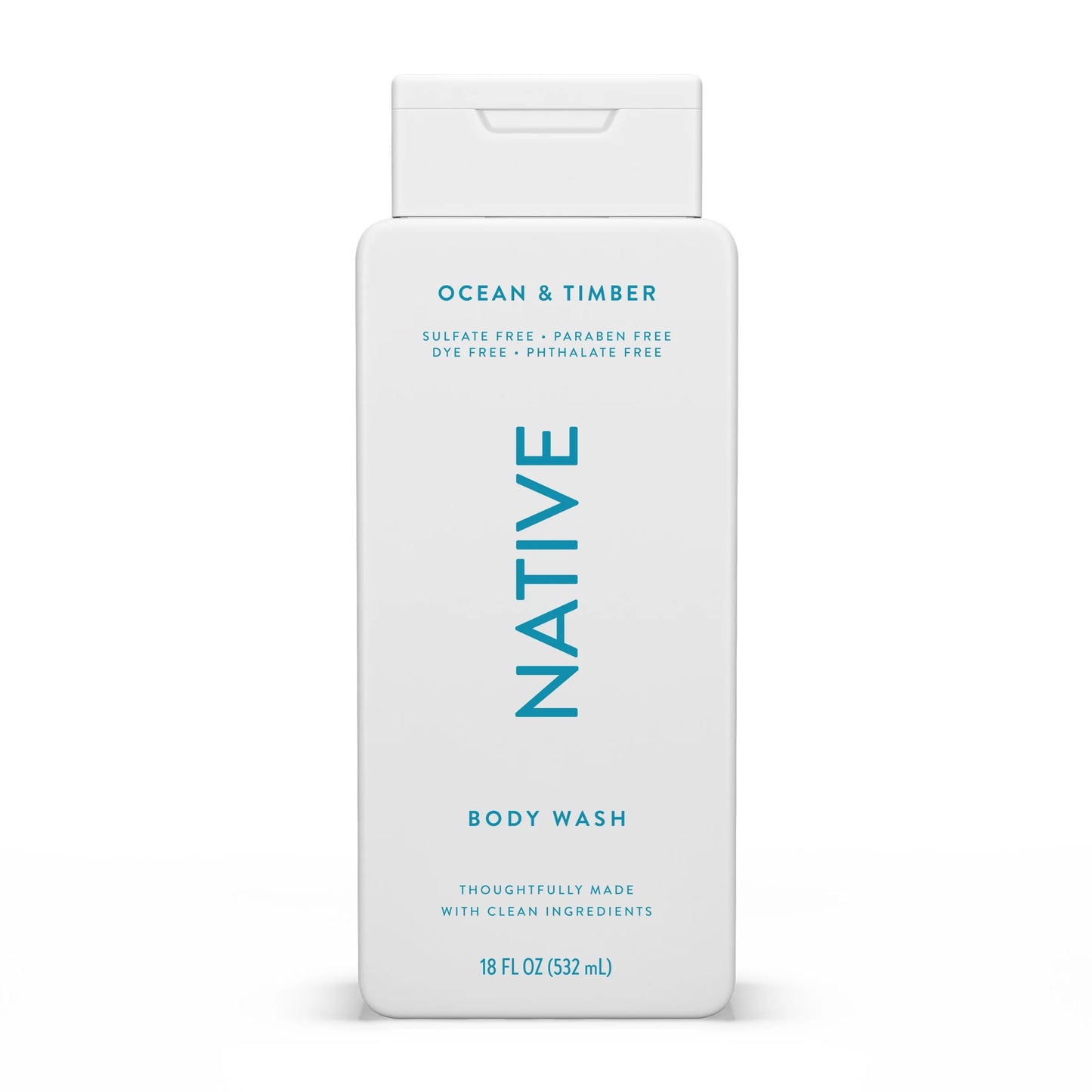 Body Wash, Sulfate Free, Paraben Free, Ocean & Timber, for Women and Men, 18 Oz