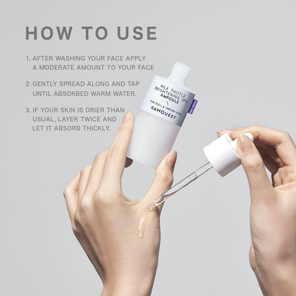 - Korean Face Serum Ampoule Pore Minimizing, Anti-Aging, Elasticity, Hydration, Plump & Dewy Skin | Non-Comedogenic W/ 82% Milk Thistle for Dry, Sensitive & Acne-Prone Skin, Korean Skin Care