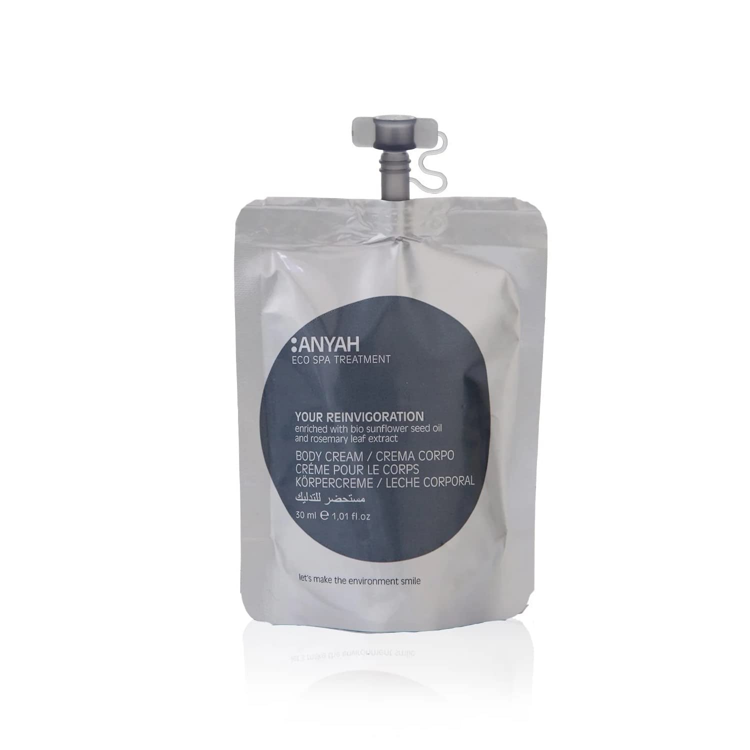 Doypack Body Cream (30 Ml/ 200 Pack), with Rosemary Extract and Organic Sunflower Oil, Natural and Organic Cosmetic Certified by Ecocert Greenlife - Cosmebio Labelled