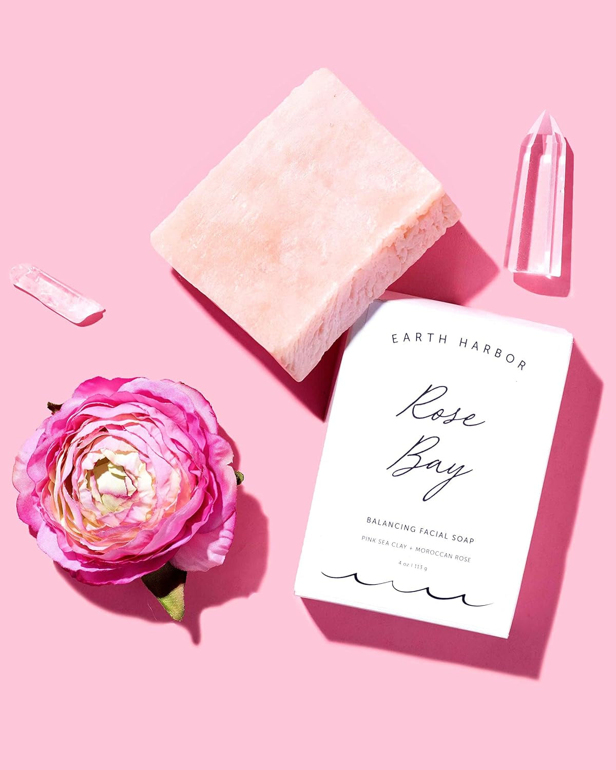| ROSE BAY Balancing Facial Soap | Gentle & Sensitive | Australian Pink Clay | Synthetic-Free + Zero-Waste