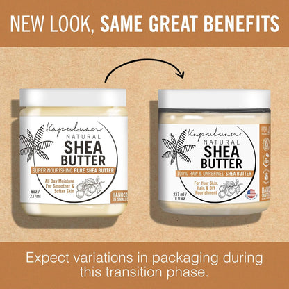 Shea Butter — Raw, Unrefined, Pure Shea Butter Raw for Skin, Hair, and Face - Shea African Butter Skin Moisturizer, Stretch Marks and Acne Scarring .5 Lb