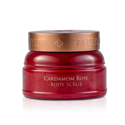 Cardamom Rose Body Scrub | Exfoliating Body Scrub for Smooth Skin | Nourishing Floral Rose and Cardamom Scrub 225G