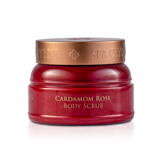 Cardamom Rose Body Scrub | Exfoliating Body Scrub for Smooth Skin | Nourishing Floral Rose and Cardamom Scrub 225G