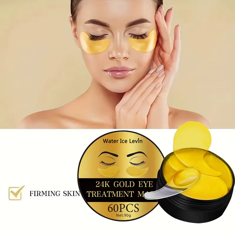 24K Gold Hyaluronic Acid Eye Mask to Remove Dark Circles Collagen Eye Patches Facial Care Products