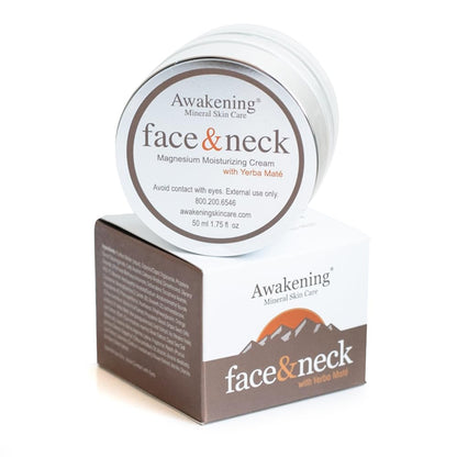 Face & Neck Hydrating and Moisturizing Magnesium Cream - with Yerba Maté, Anti-Oxidant - Rich with Minerals of the Dead Sea [50 Ml/1.75 Oz]