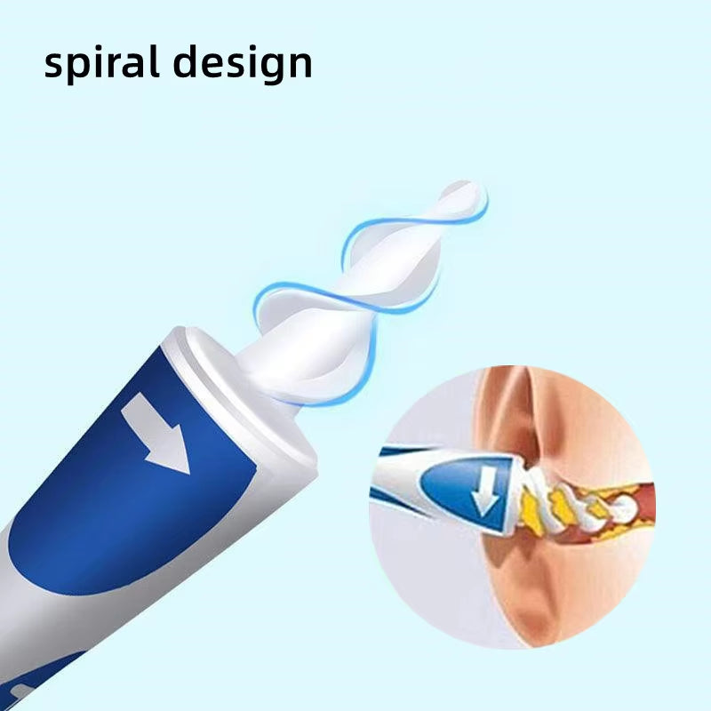 Ear Wax Removal Tool Soft Silicone Spiral Ear Cleaning 16 Replacement Heads Removal Ears Cleaner Plugs Spirals Care