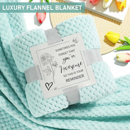 Birthday Gifts for Women, Self Care Gifts, Unique Relaxing Spa Gift Basket with Luxury Flannel Blanket, Gifts for Women, Mom, Friends, Sister, Grandma, Wife, Christmas, Mothers Day, Valentines Day