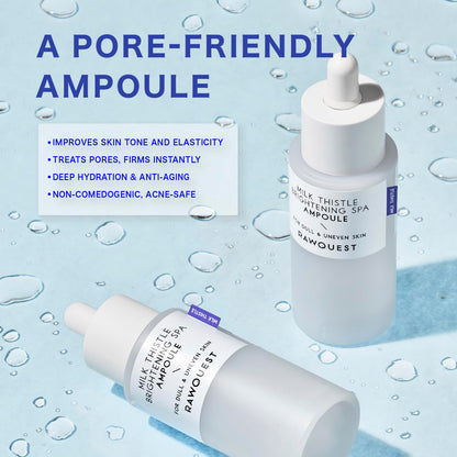 - Korean Face Serum Ampoule Pore Minimizing, Anti-Aging, Elasticity, Hydration, Plump & Dewy Skin | Non-Comedogenic W/ 82% Milk Thistle for Dry, Sensitive & Acne-Prone Skin, Korean Skin Care