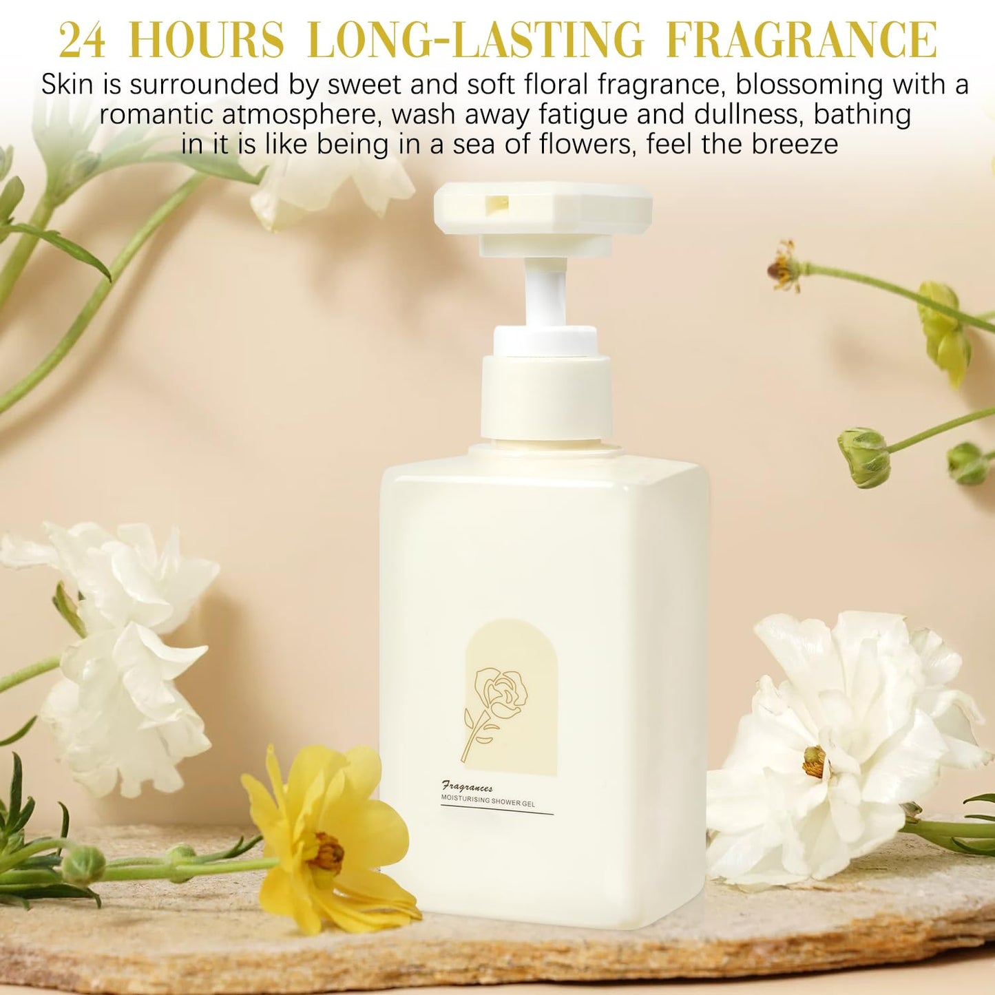 Perfumed Moisturizing Body Wash, Sanyequeen Fragrant Shower Gel, Fragrant Moisturizing Body Wash for Women & Men, Fragrance Body Wash, Long-Lasting Fragrance Shower Gel (300ML*1PCS)