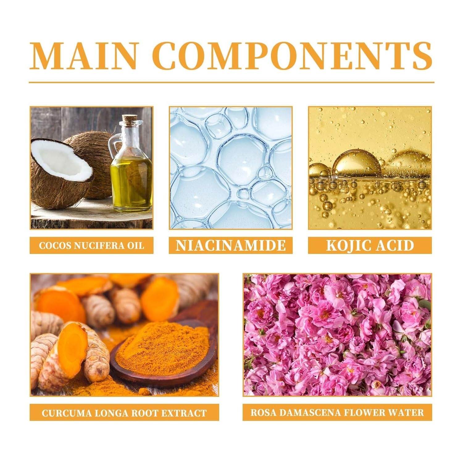 Turmeric Facial Cleanser, Turmeric Foaming Facial Cleanser + Tumeric 𝐇y𝐚lu𝐫o𝐧ic Acid Serum, Face Skincare Deep Cleaning Moisturizing for All Skin (2,Combo)